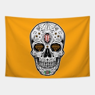 Decorative Diamond Skull Tapestry