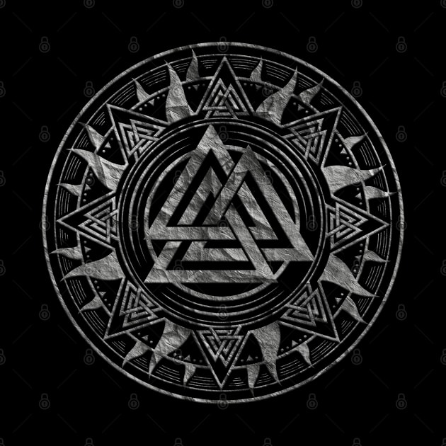 Valknut Symbol Silver Metallic by Nartissima