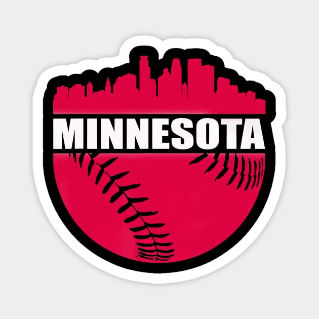 Downtown MPLS STP Minnesota Skyline Baseball Magnet by Vigo