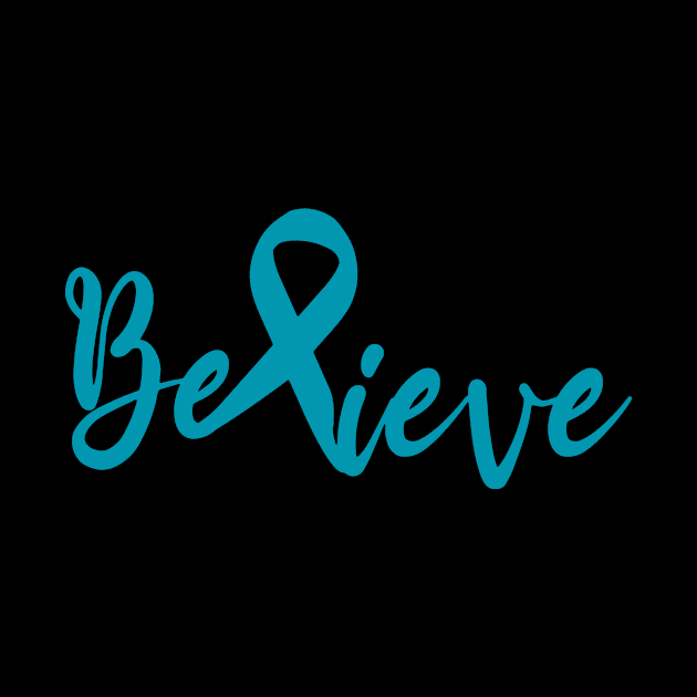 Believe Ovarian Cancer awareness Gift For Cancer Patients . by followthesoul