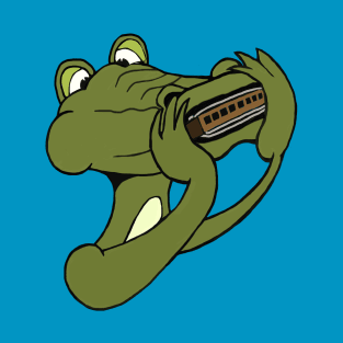 Gator On Harmonica T-Shirt