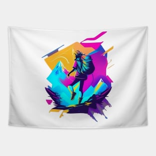 Mountain Tracking Climbing Haiking Funny Collection Tapestry