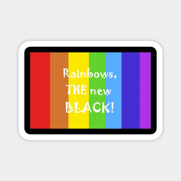 rainbow lgbt Magnet by Bookshelfsells 