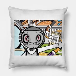 Fencing Anti-Virus Rabbit (Variant 2) Pillow