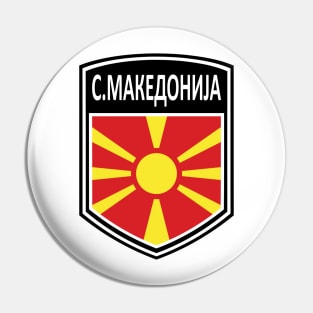 Flag Shield - North Macedonia Pin