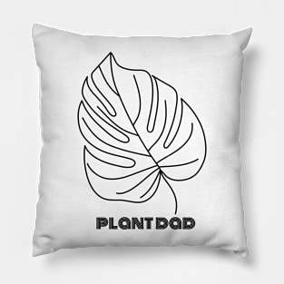 Monstera Leaf Plant Dad Garden Outdoors Pillow