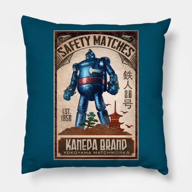 Kaneda Brand Matches Pillow by ChetArt