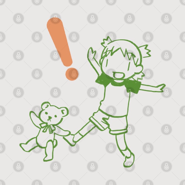 yotsuba and teddy bear by mudwizard