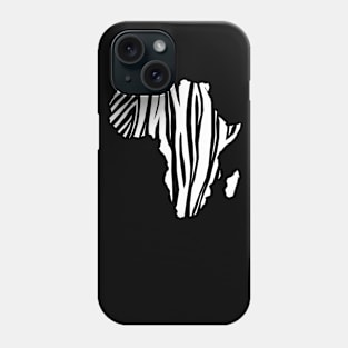 White Zebra Stripes on Africa Phone Case