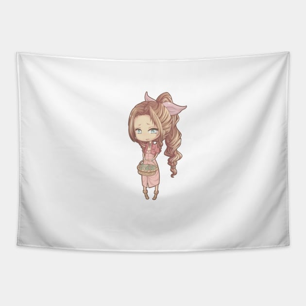 Chibi kawaii Aerith Tapestry by uyuni