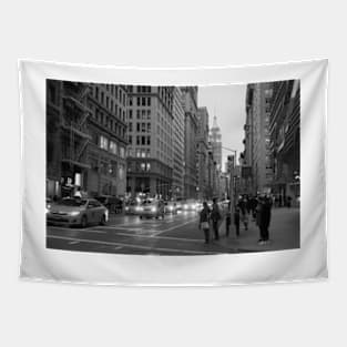 Midtown Manhattan in the Evening - B&W Tapestry