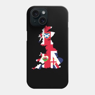 Flags Map Of Great Britain Phone Case