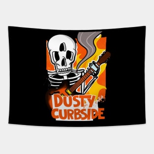 Dusty Curbside Bluesman Skull Tapestry