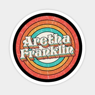 Aretha Proud Name - Vintage Grunge Style Magnet