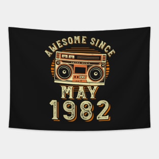 Funny Birthday Quote, Awesome Since May 1982, Cool Birthday Tapestry