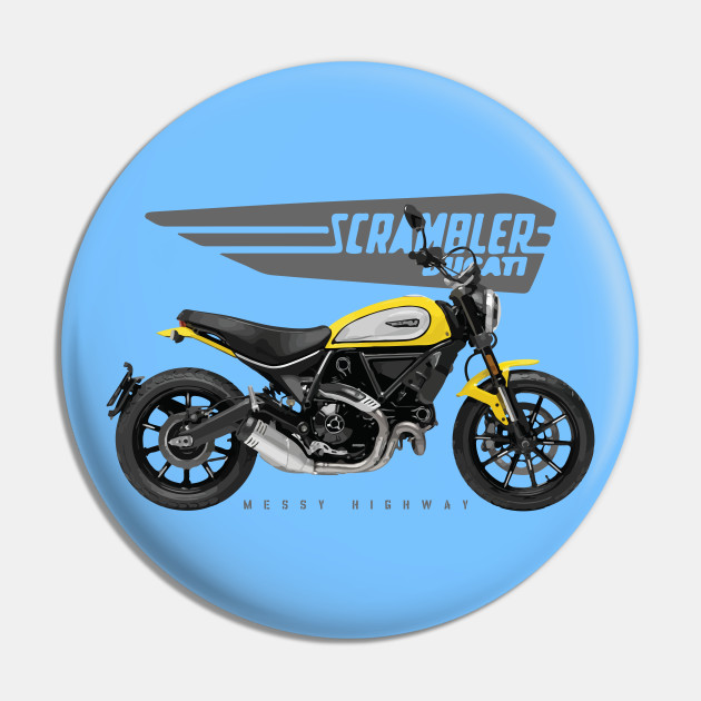 Ducati Scrambler Icon 19 Yellow Sl Ducati Pin Teepublic