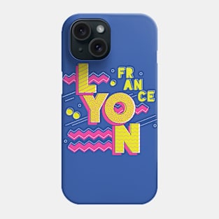 Retro 90s Lyon, France Phone Case