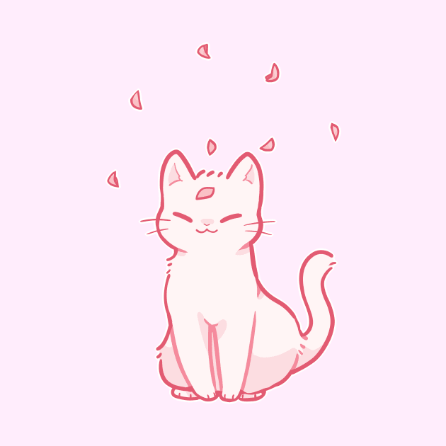 sakura cat by nekomachines