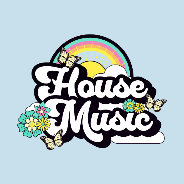 HOUSE MUSIC  - Butterfly Rainbow (blue/yellow) by DISCOTHREADZ 