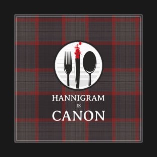 Hannigram is Canon Hannibal's Gray Suit with Catering Label T-Shirt