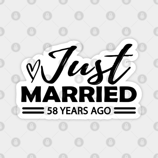 58th Wedding Anniversary - 58 years anniversary Magnet by KC Happy Shop