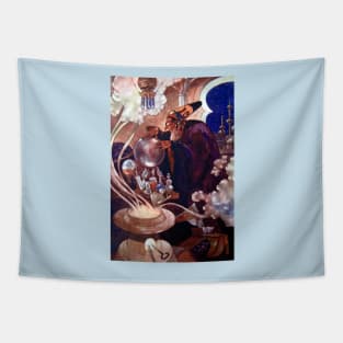 Magical Inquiries, Aladdin - Arabian Nights, Rene Bull Tapestry