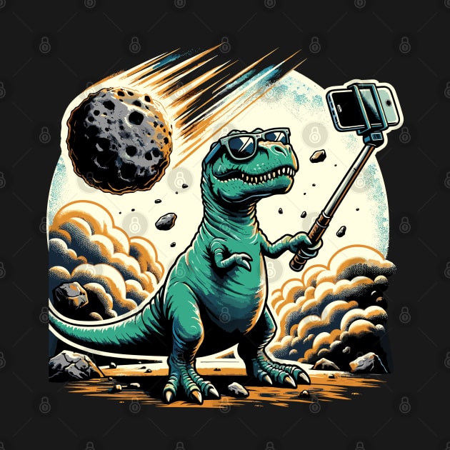 Dinosaur T-Rex Selfie Novelty Funny Dinosaur by KsuAnn