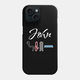 JOHN-American names in hieroglyphic letters-JOHN, name in a Pharaonic Khartouch-Hieroglyphic pharaonic names Phone Case