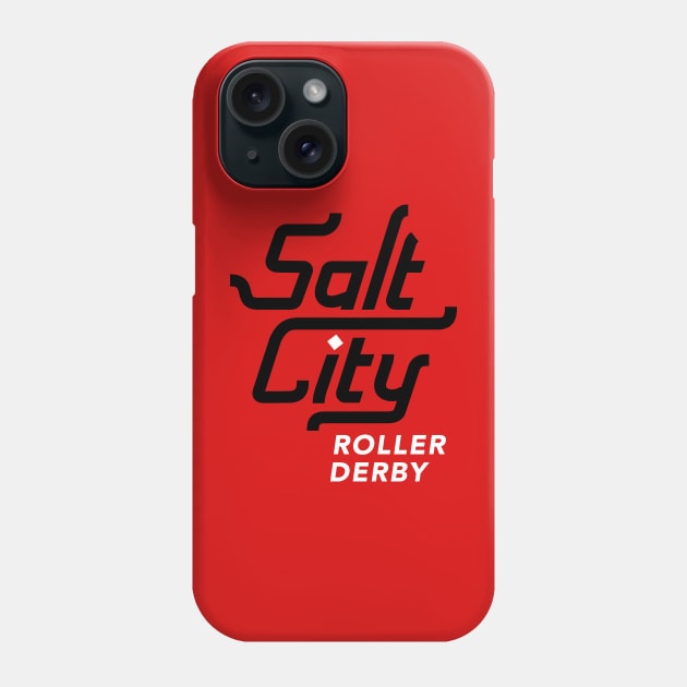 Salt City Roller Derby Logo B/W Phone Case by SaltCityRollerDerby