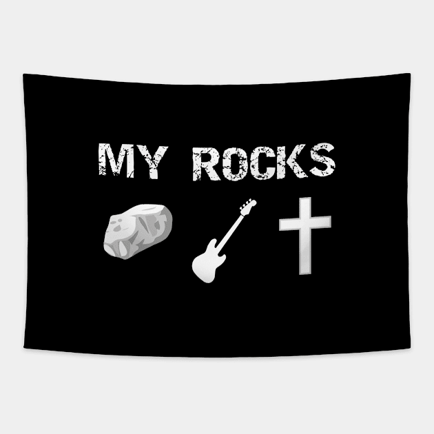 Christian Bass Guitar Rock Tapestry by thelamboy