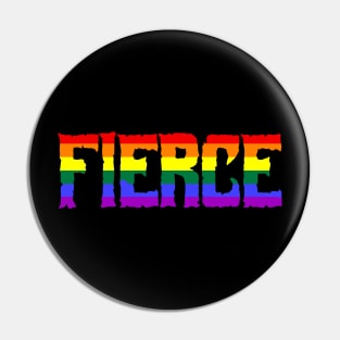 Fierce LGBT Pride Drag Queen Rainbow Flag Pin