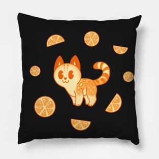 Orange Ocelot Pillow