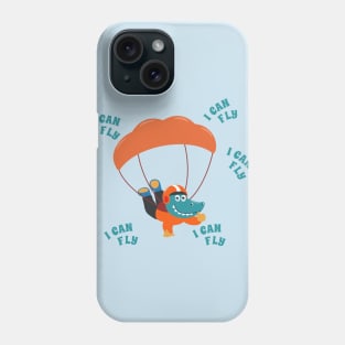 Vector illustration of a cute skydiver. Phone Case