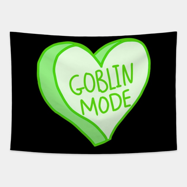 Green Heart Goblin Mode Tapestry by ROLLIE MC SCROLLIE