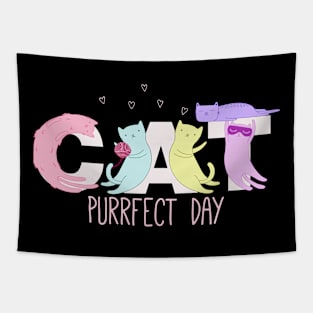 Cat's Purrfect Day Tapestry