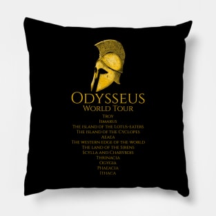 Odysseus World Tour - Ancient Greek Mythology Pillow