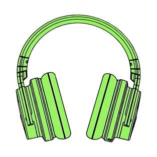 Green headphones T-Shirt