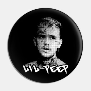 Lil Peep in halftone style Pin