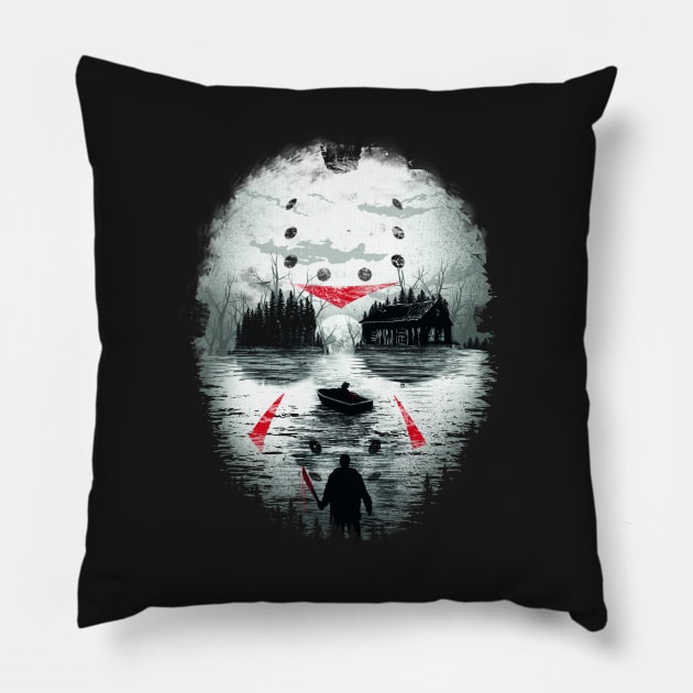 Friday Night Terror Pillow by DANDINGEROZZ