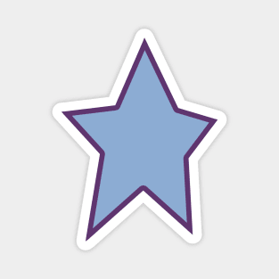 Blue Star Purple Out Line Graphic Magnet