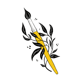 Yellow paintbrush - weapon of choice T-Shirt