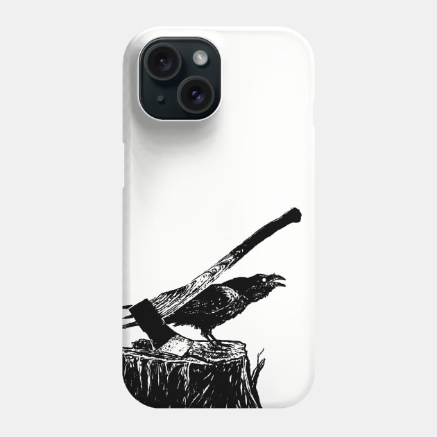 Raven and an axe Phone Case by vvilczy