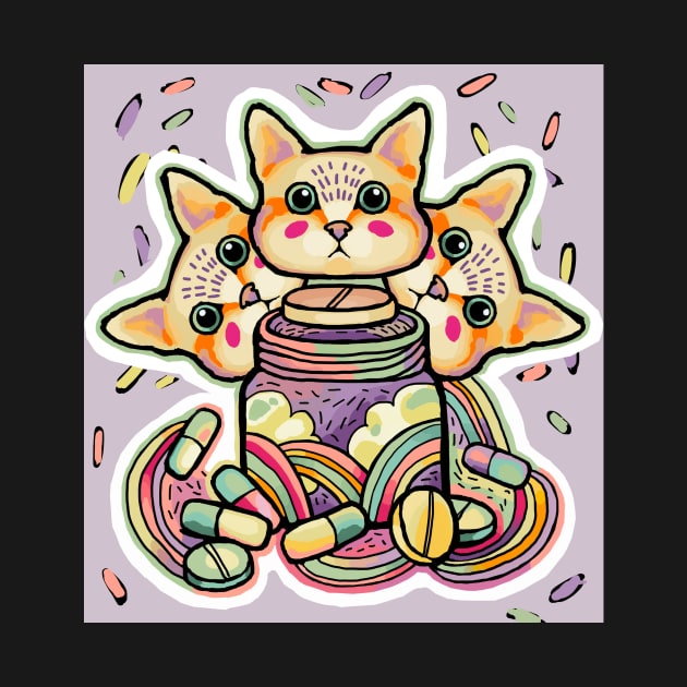 TRIPle cat by Sovey_tattoo