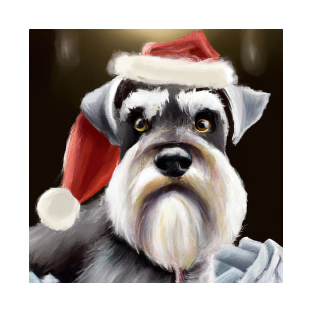 Cute Miniature Schnauzer Drawing by Play Zoo