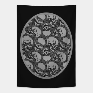 Swirly Skull Pattern Tapestry