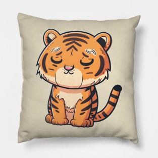 A little tiger very sure of himself, I would say very confident Pillow