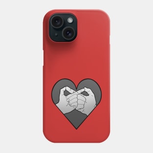 infinity hands gesture  heart Phone Case