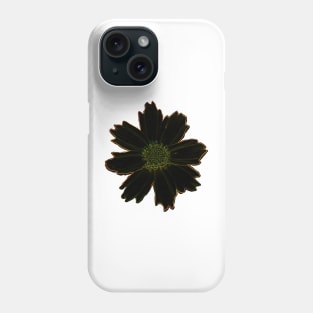 Filtered Black and Yellow Flower Photograph Phone Case