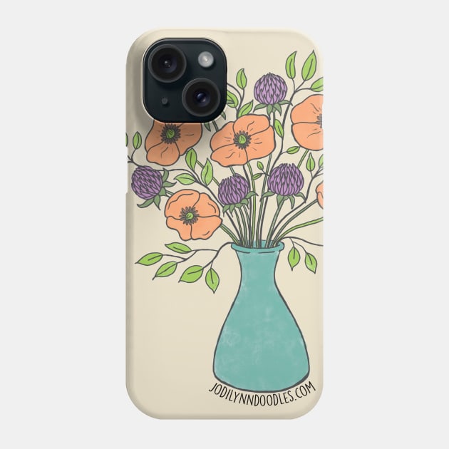 Poppy Foral arrangment. Phone Case by JodiLynnDoodles