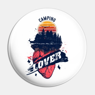 CAMPING LOVER QUOTE STAY WILD FOREST DESIGN Pin